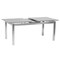 Armen Living Ivan Extension Dining Table in Brushed Stainless Steel and Gray Tempered Glass Top LCIVDIGG - alternate 5